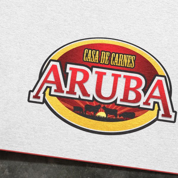 Criação de logo marca para a loja virtual da Casa de Carnes Aruba.